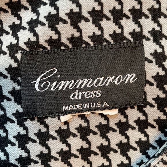 Cimmaron vintage made in USA houndstooth sleeveless dress SZ L - Picture 8 of 11